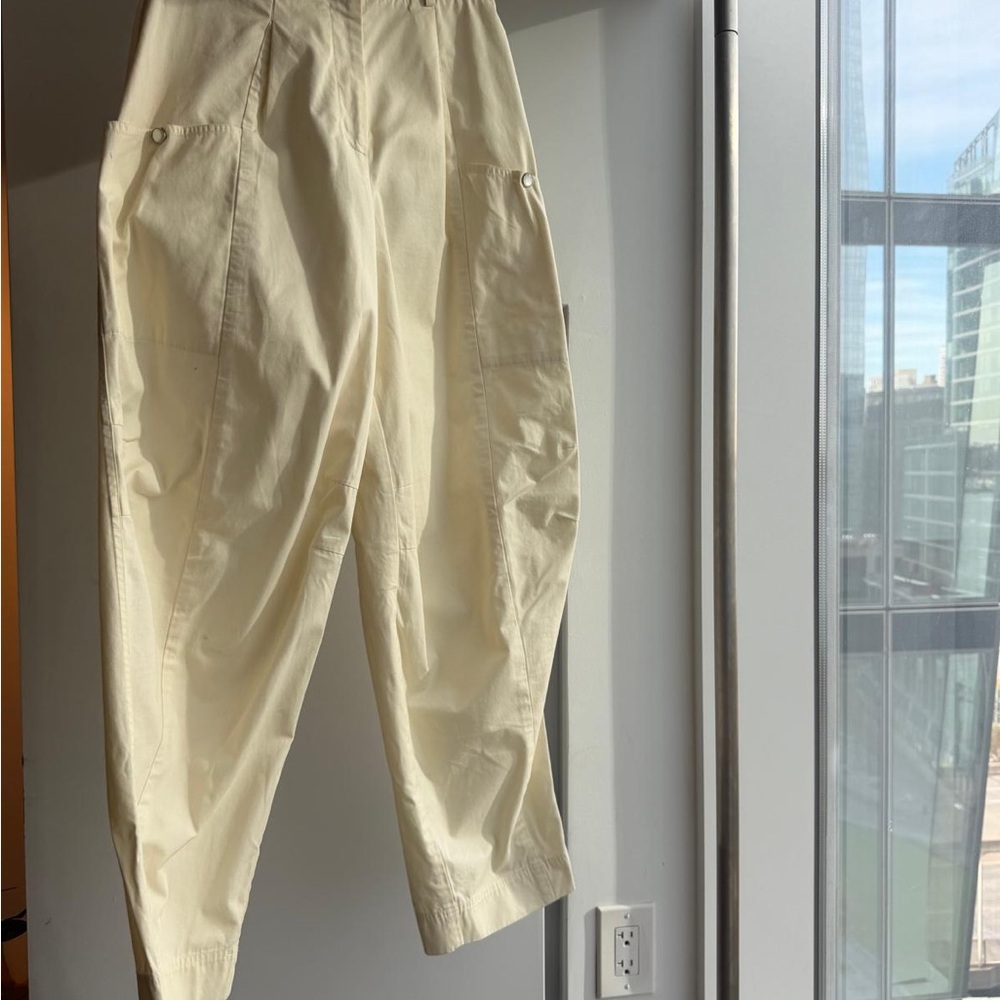 CO Cream Cargo wide leg Cotton Pants